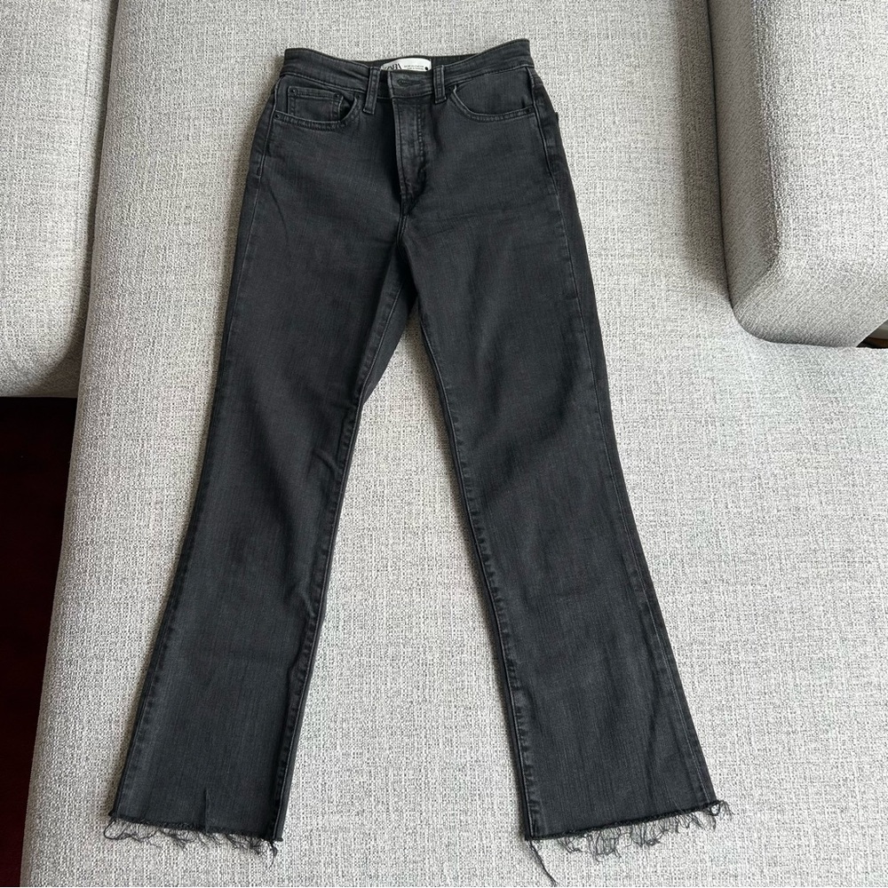 Zara Distressed Hem Jeans